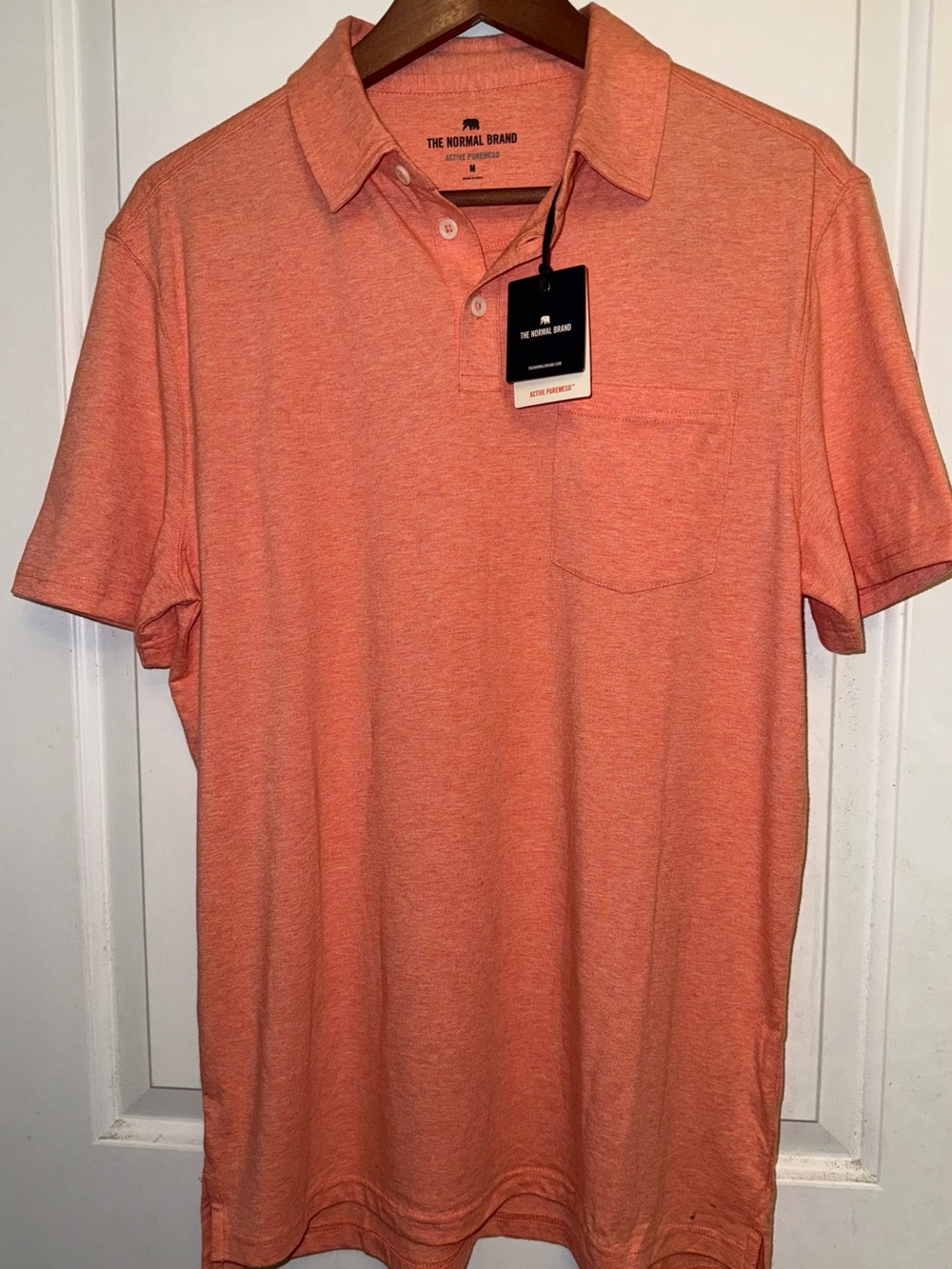 The Normal Brand NWT Active Puremeso Polo in "Canyon Sunset"